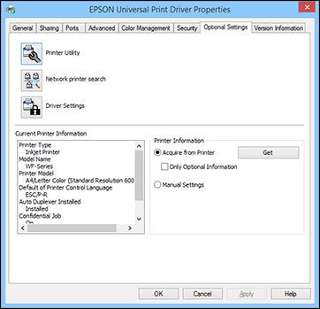 Locate your Epson printer and right-click on it.
Choose Properties from the context menu.