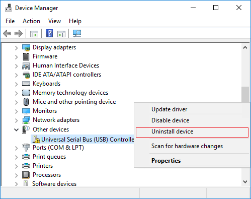 Open Device Manager by pressing Win+X and selecting Device Manager.
Expand the Universal Serial Bus controllers category.