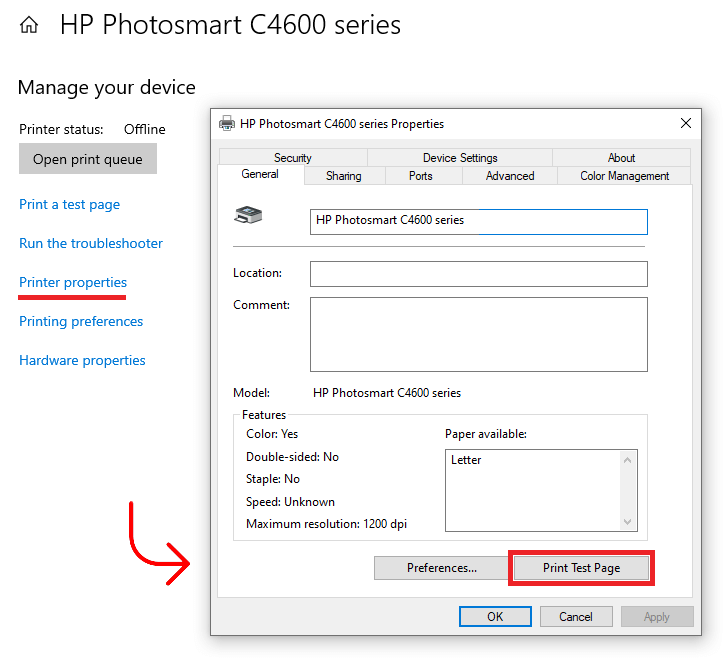 Wait for the cleaning cycle to complete.
Print a test page to check if the symbols printing problem is resolved.